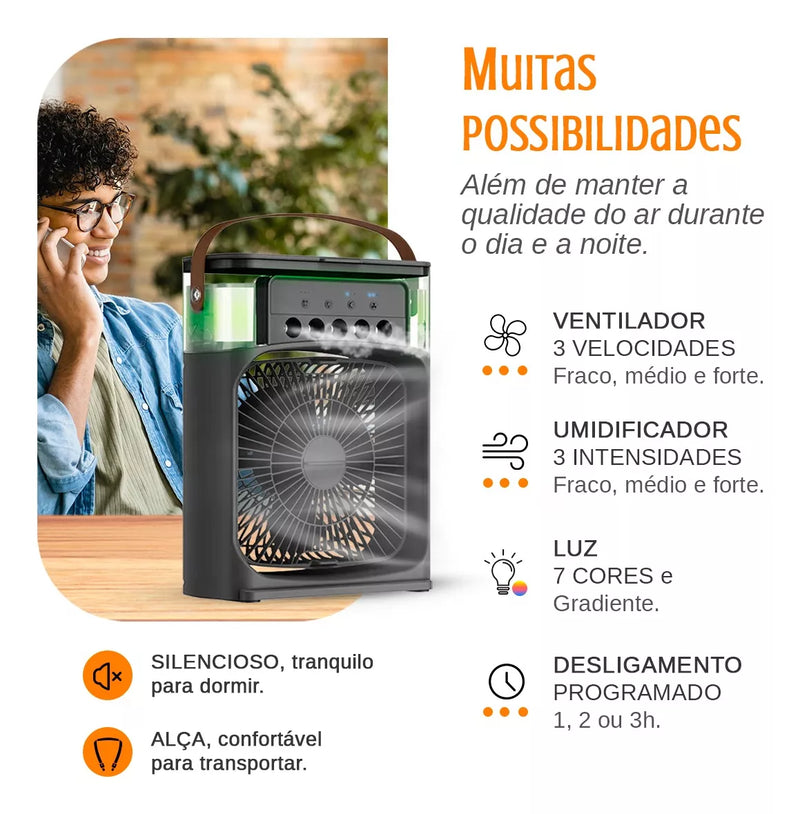 Ar Condicionado Portátil 3 em 1 Hydra Max [ULTRA POTENTE]