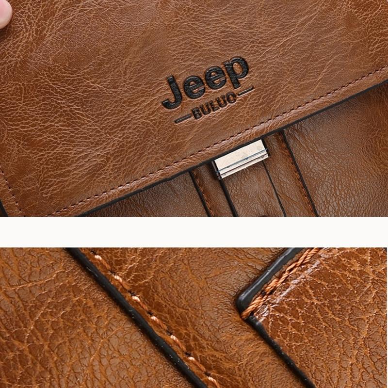 Bolsa JEEP de Couro Bag Masculina com Fecho Metal