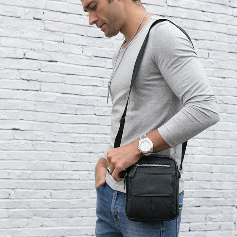 Bolsa Transversal de Couro Masculina | Touro Bravo