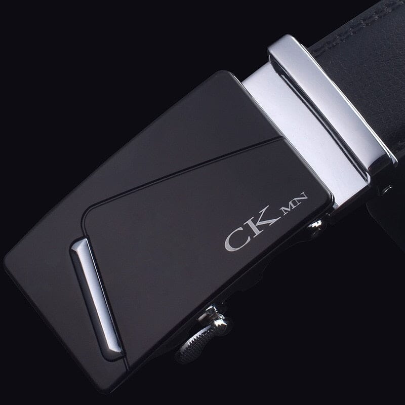 Cinto de Couro Luxo Masculino de Fivela Automática CKMN