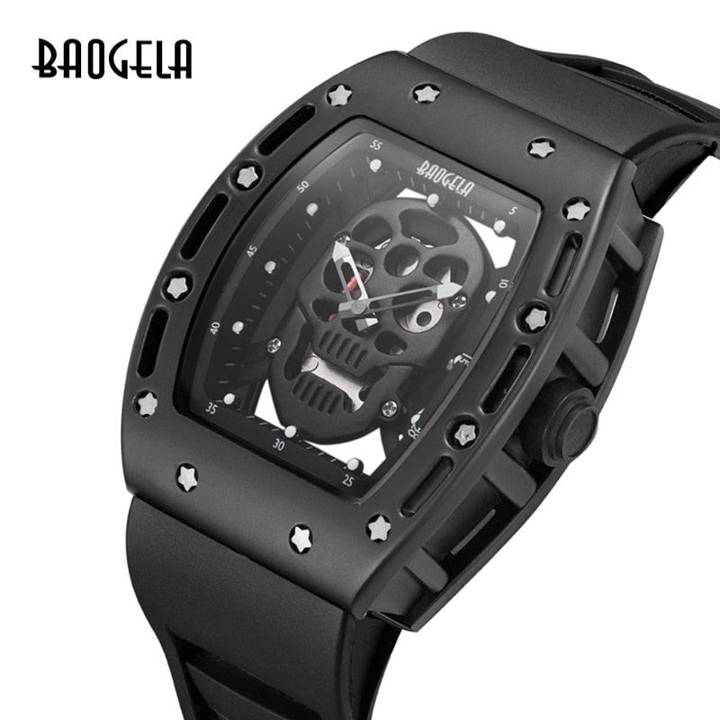 Relógio Skull Baogela + Pulseira Grátis